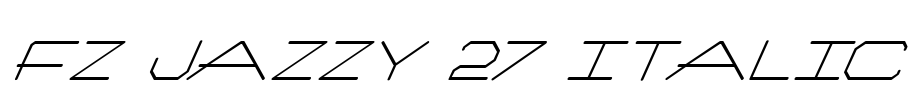 FZ JAZZY 27 ITALIC Font Image