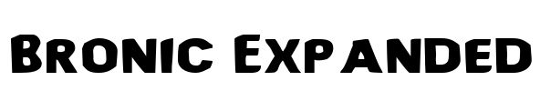 Bronic Expanded Font Image