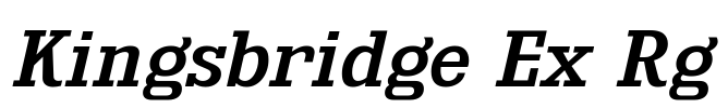 Kingsbridge Ex Rg Font Image