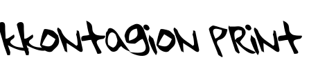 kkontagion print Font Image
