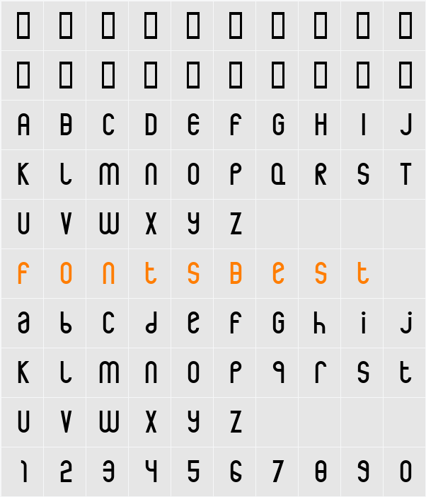342-CAI978 Character Map