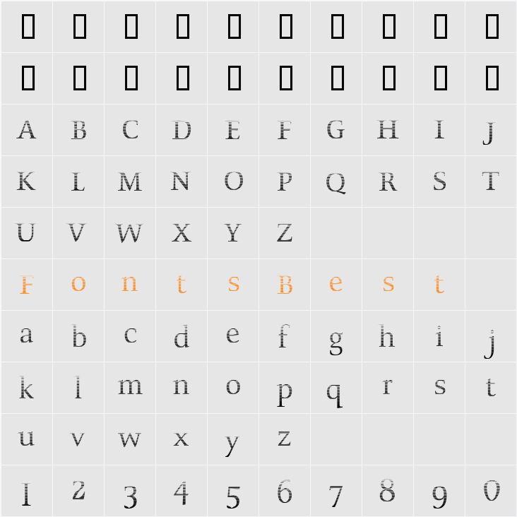 ScoriaG Character Map
