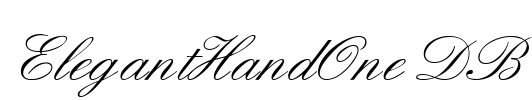 ElegantHandOne DB Font Image
