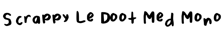 Scrappy Le Doot Med Mono Font Image