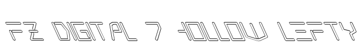 FZ DIGITAL 7 HOLLOW LEFTY Font Image