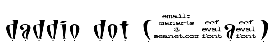 daddio dot (eval) Font Image