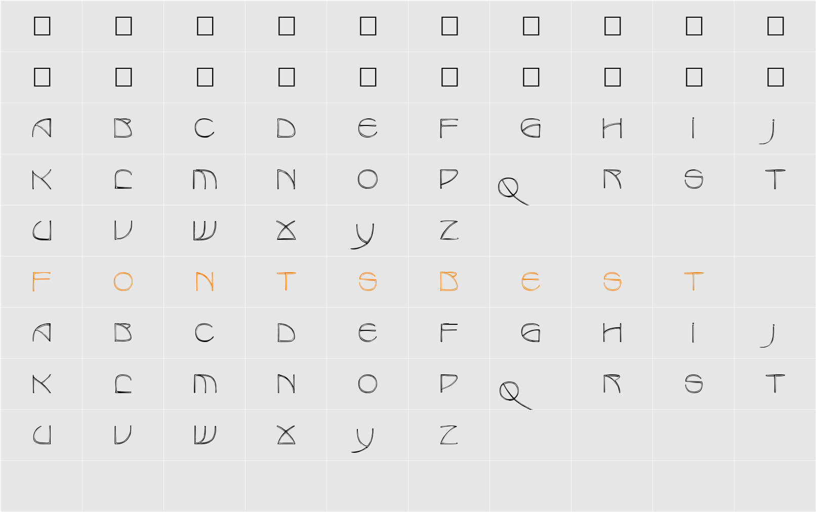 Redjamin Character Map