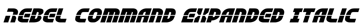 Rebel Command Expanded Italic Font Image