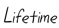 Lifetime Font Image
