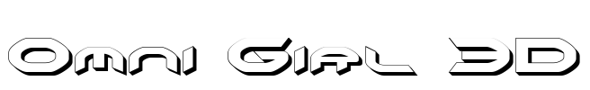Omni Girl 3D Font Image