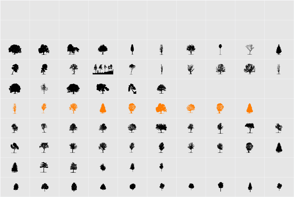 trees TFB Character Map