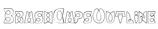 BrashCapsOutline Font Image
