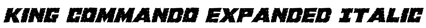 King Commando Expanded Italic Font Image