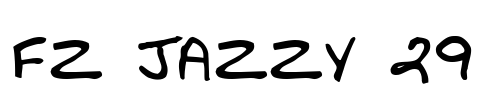 FZ JAZZY 29 Font Image