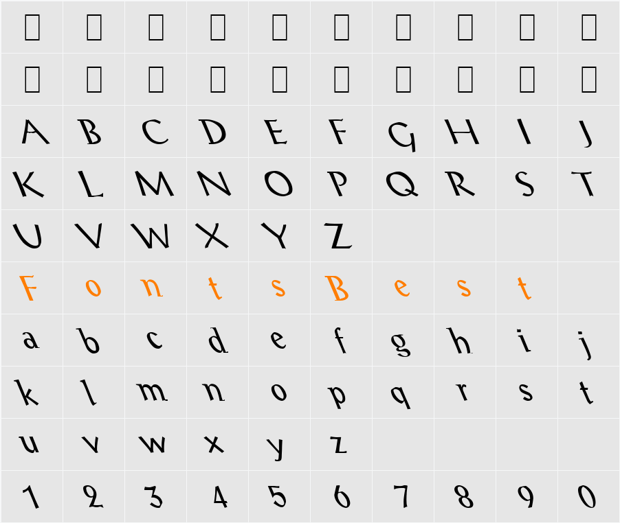 Seeing Things 6 Character Map