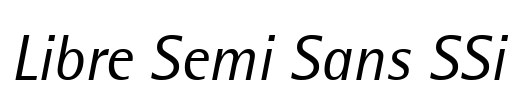 Libre Semi Sans SSi Font Image