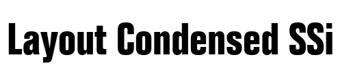Layout Condensed SSi Font Image