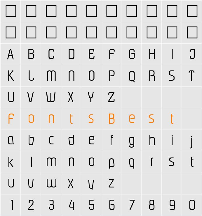 PloverLight Character Map