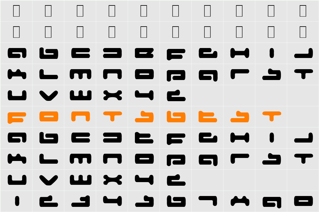 Senior Service Character Map