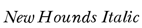 New Hounds Italic Font Image