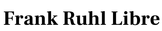 Frank Ruhl Libre Font Image
