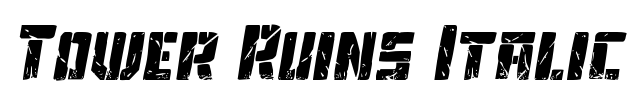 Tower Ruins Italic Font Image