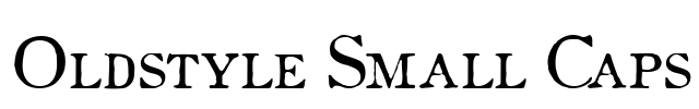 Oldstyle Small Caps