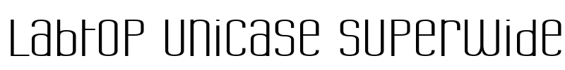 Labtop Unicase Superwide Font Image