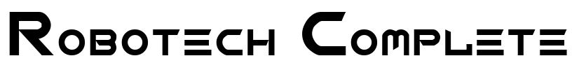 Robotech Complete Font Image