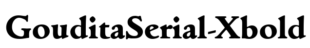 GouditaSerial-Xbold Font Image