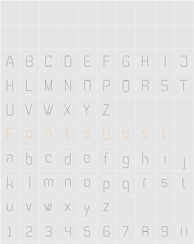 Tevegraphy Character Map