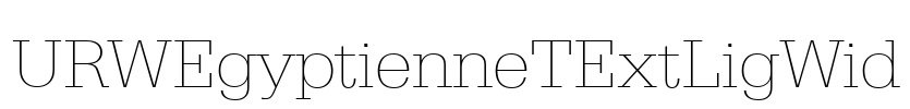 URWEgyptienneTExtLigWid Font Image