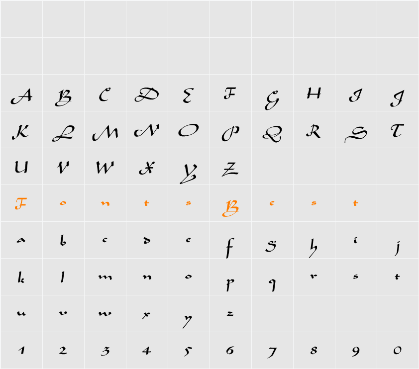 Sahara-Normal Wd Character Map