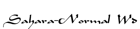 Sahara-Normal Wd Font Image