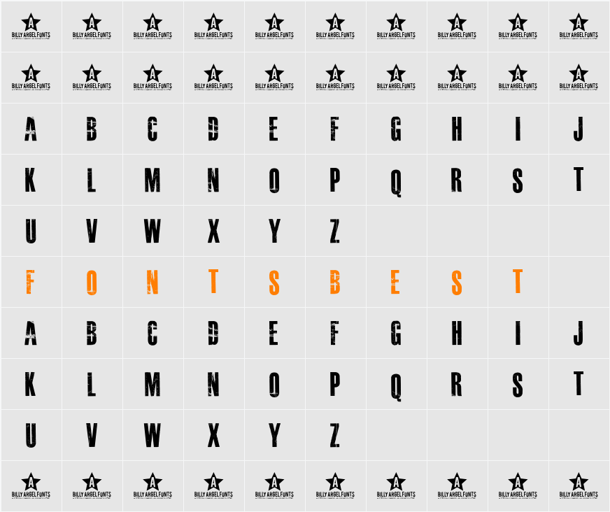 MASTERPLAN Character Map