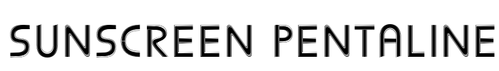 Sunscreen Pentaline Font Image