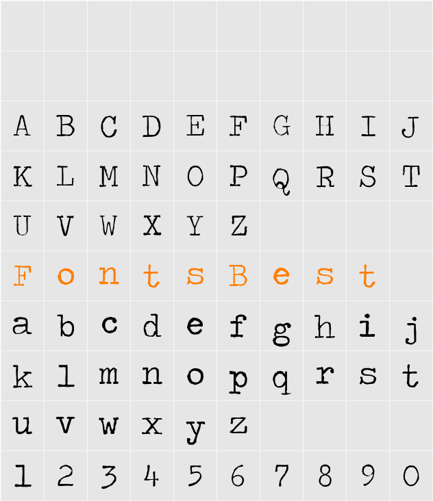 Traveling _Typewriter Character Map