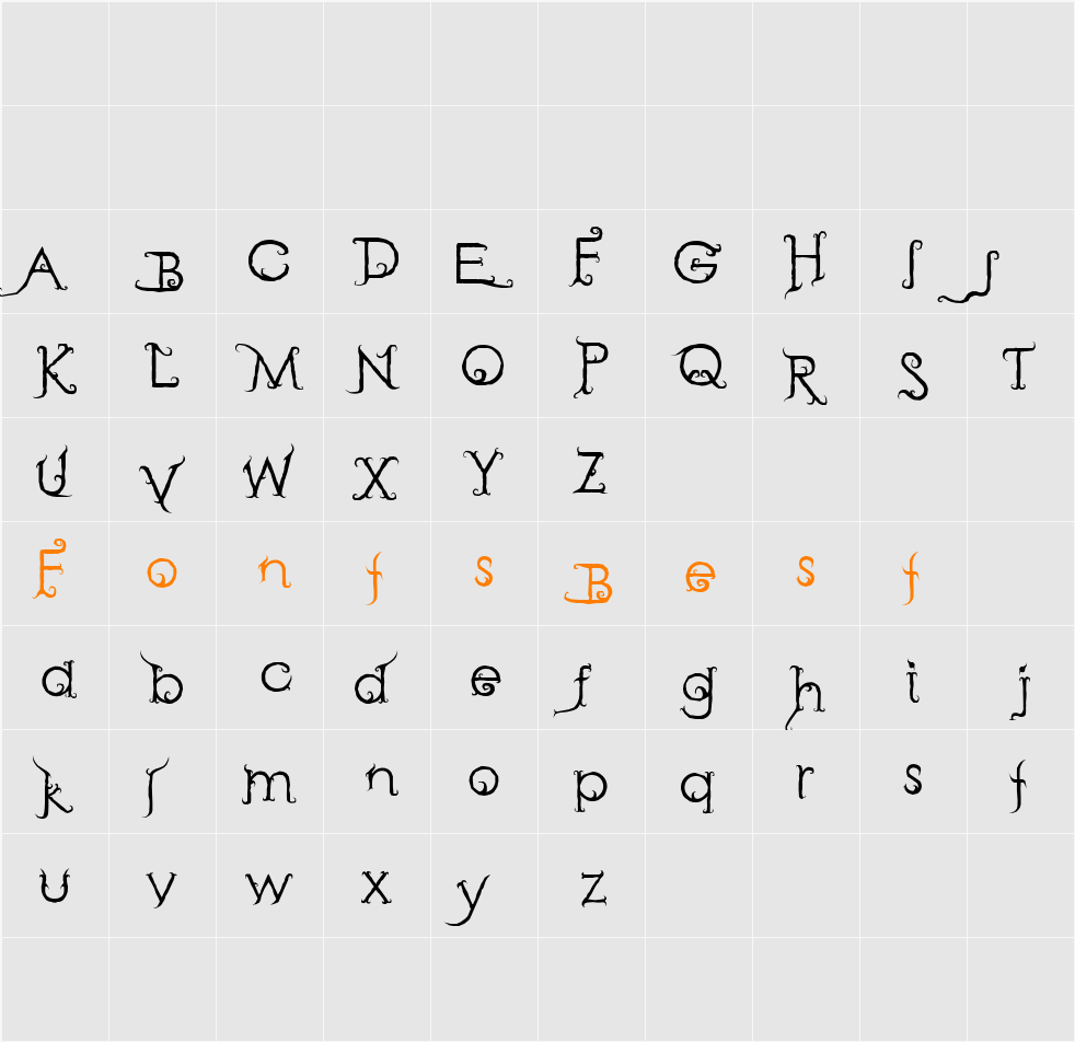 Retak Seribu Character Map