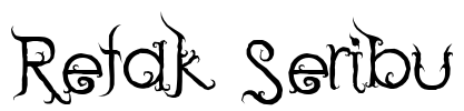 Retak Seribu Font Image