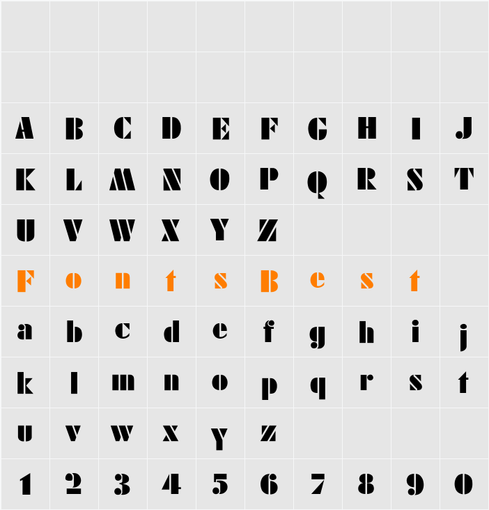 Futura_Poster-L Character Map