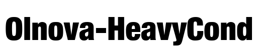 Olnova-HeavyCond Font Image