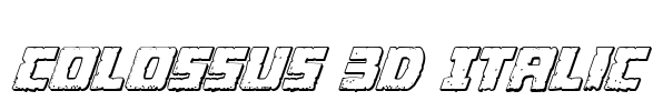 Colossus 3D Italic