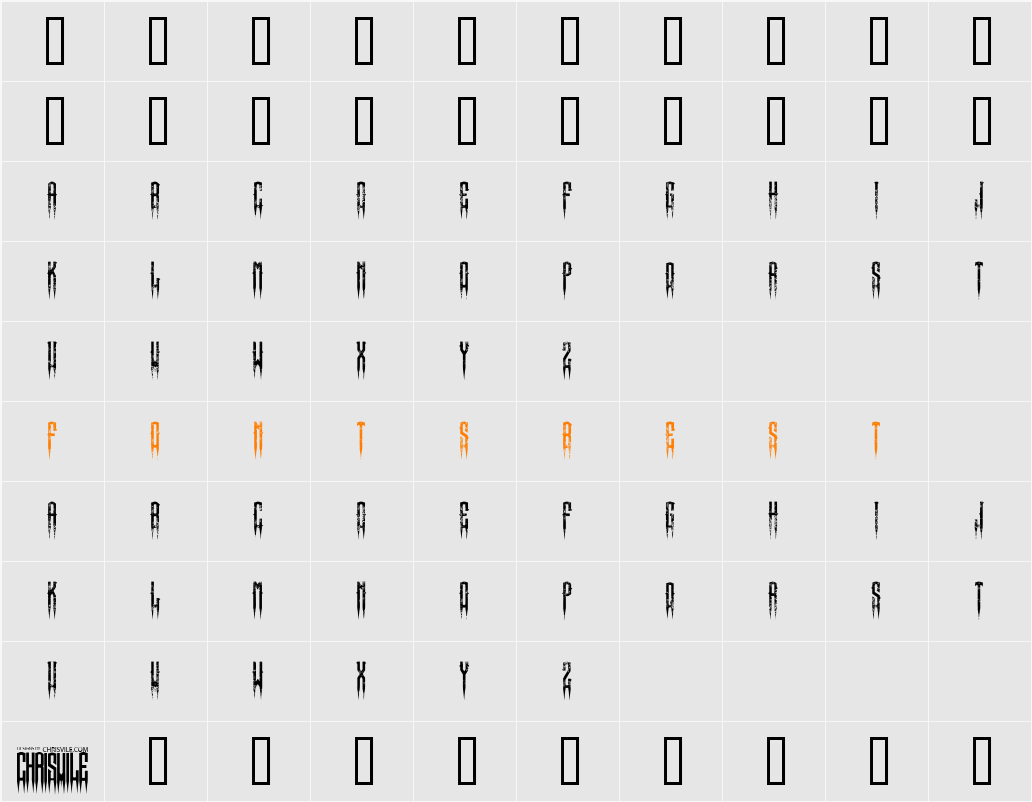 XSpiked Character Map