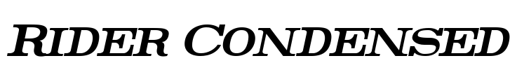 Rider Condensed Font Image