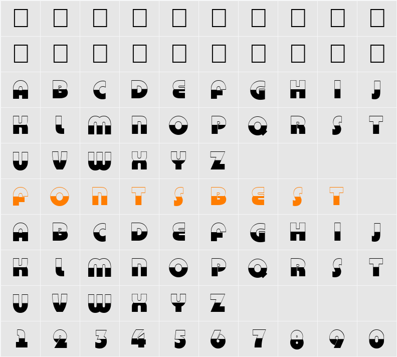 a_BighausTitulB&W Character Map