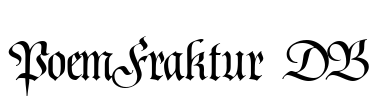 PoemFraktur DB Font Image
