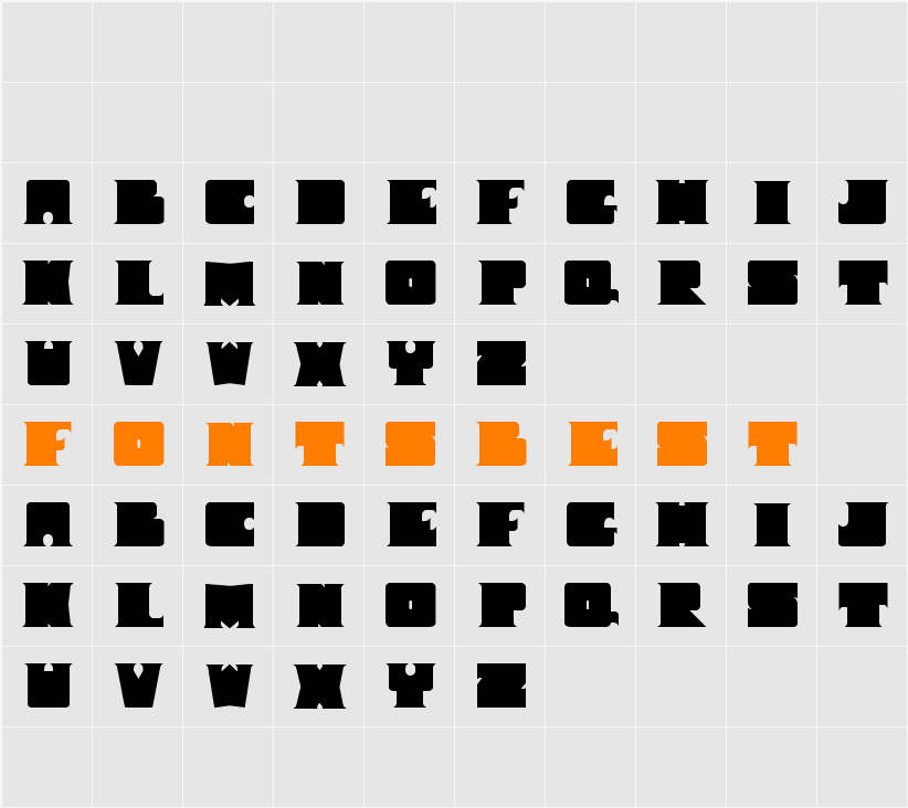 I Shot The Serif Character Map