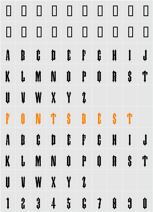 tsp arising 1 Character Map