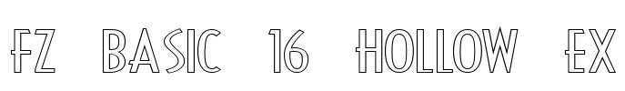 FZ BASIC 16 HOLLOW EX Font Image