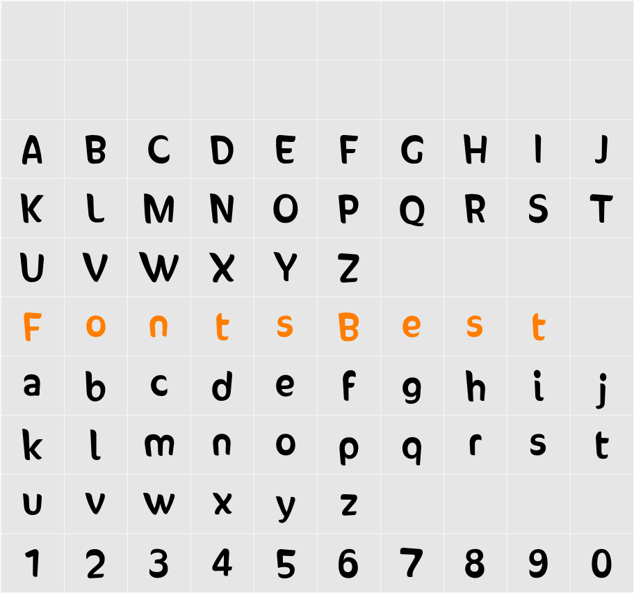 SunnySide Character Map